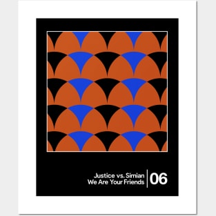 Justice vs Simian / Minimalist Graphic Artwork Design Posters and Art